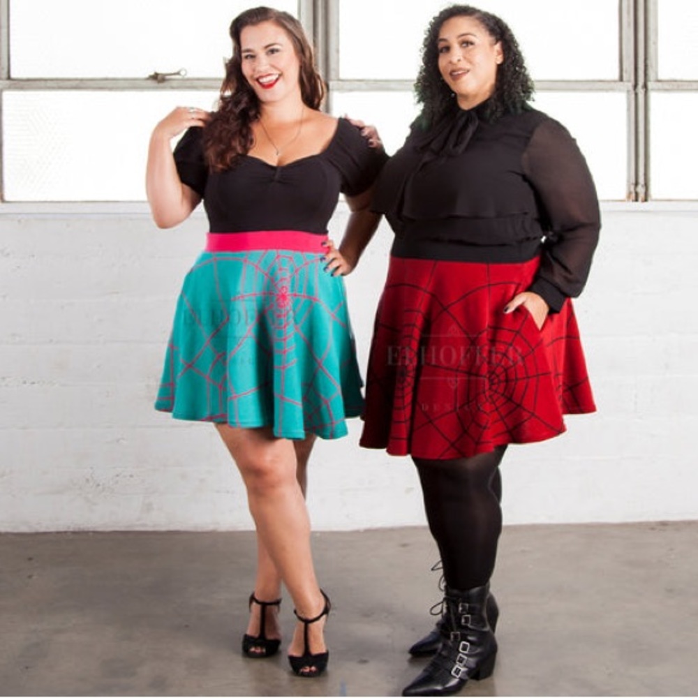 Elhoffer Design Knit Spiderweb Skirt